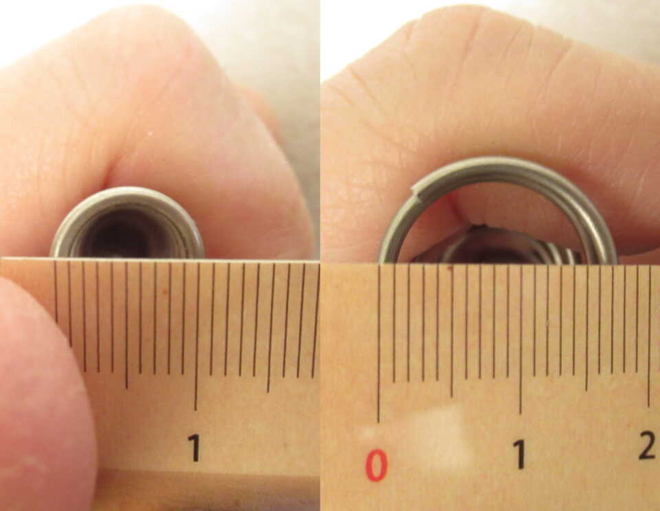 二種類のバネ12mmと18mm