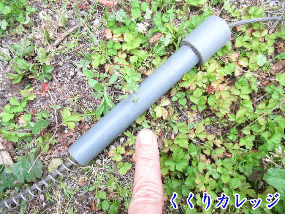 くくり罠のパイプ部分