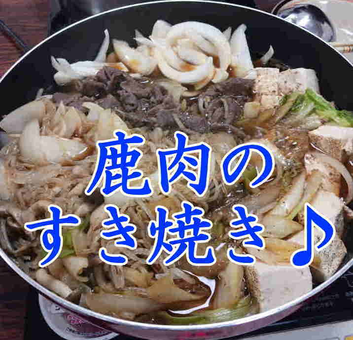 鹿肉のすき焼き