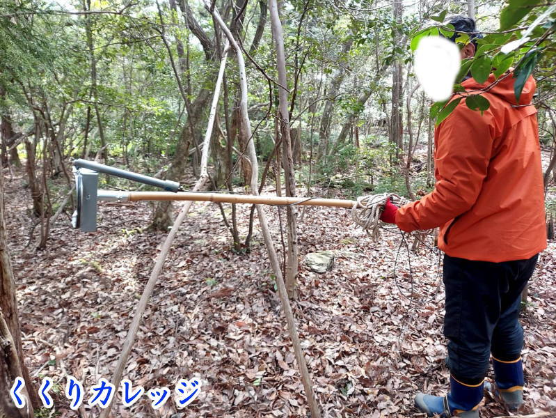 イノシシに鼻くくりで挑む！