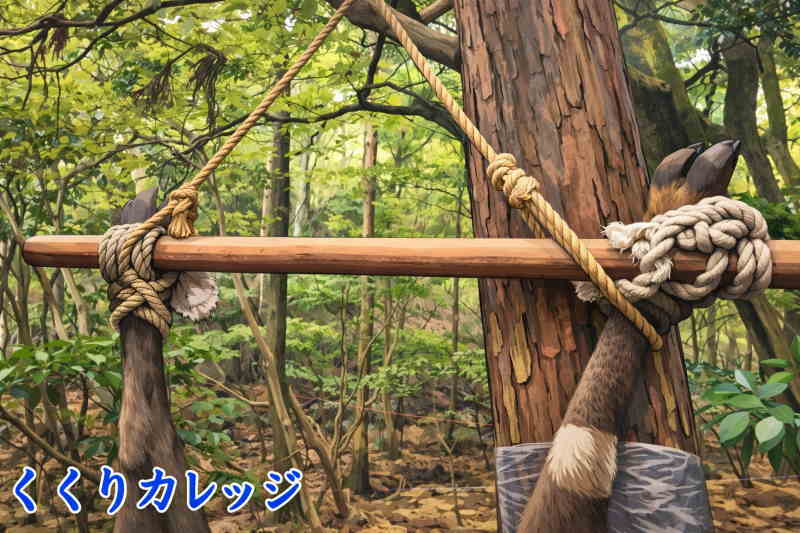 吊るした獲物、別角度