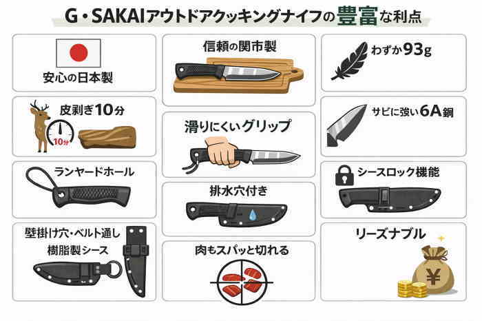 ジーサカイのナイフの利点