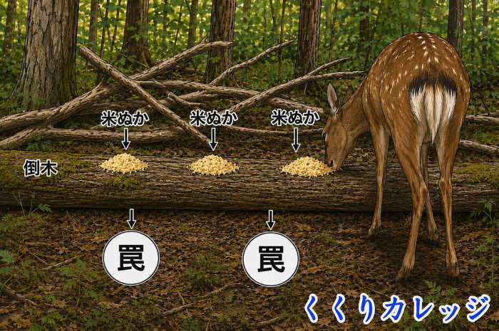 くくりカレッジ式倒木誘引捕獲法